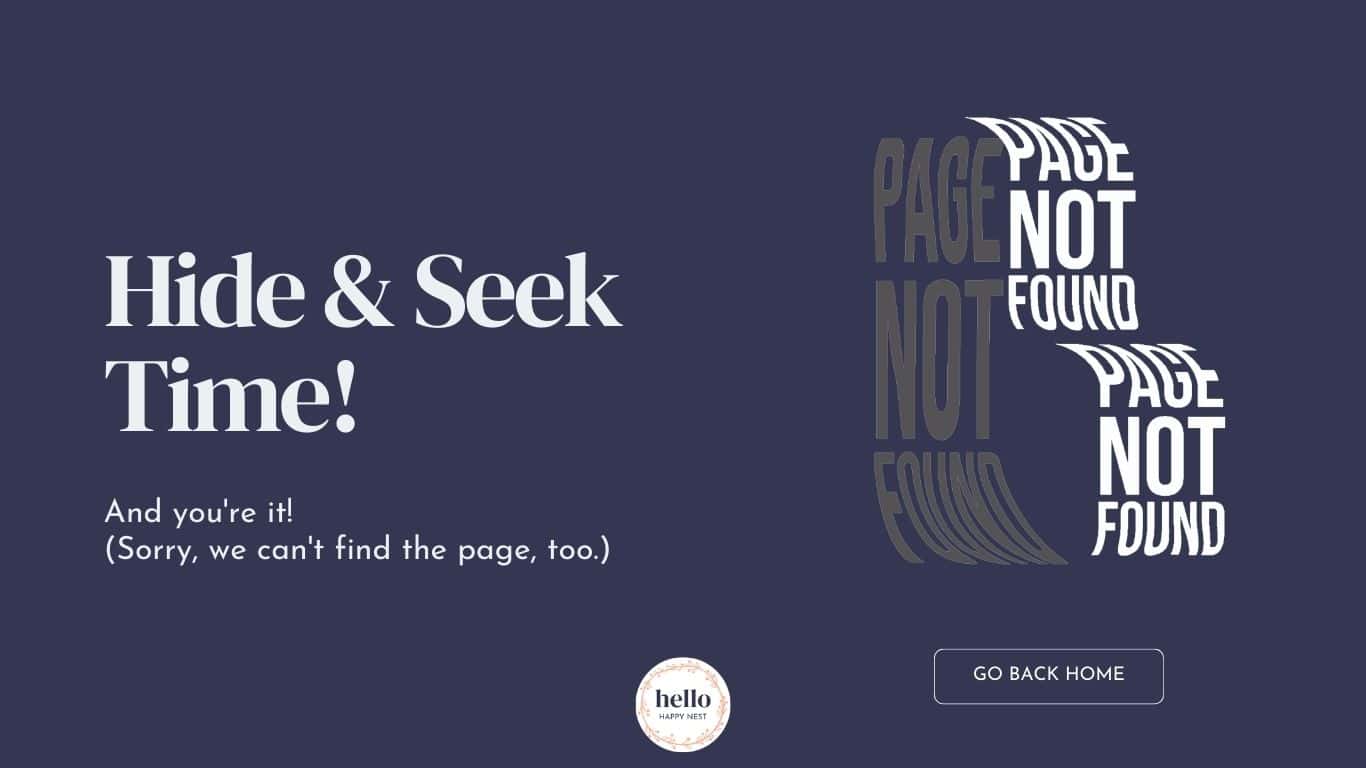 Hello Happy Nest 404 error page